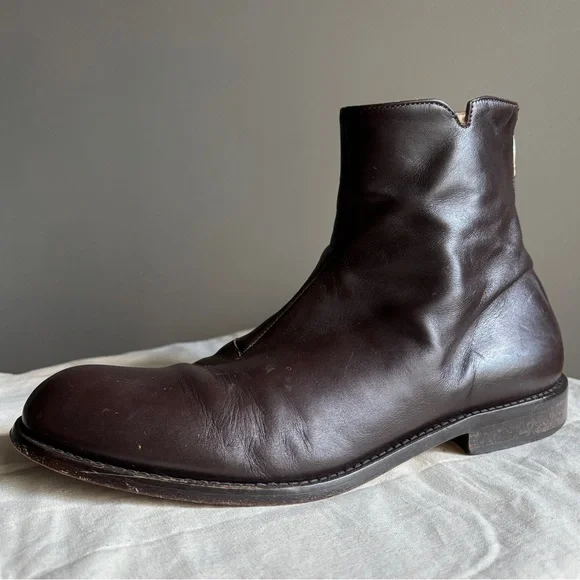 Calvin Klein Collection Italy Leather Zip Ankle Boots Men’s 8/Women’s 10 (EU 41) - Picture 3 of 8